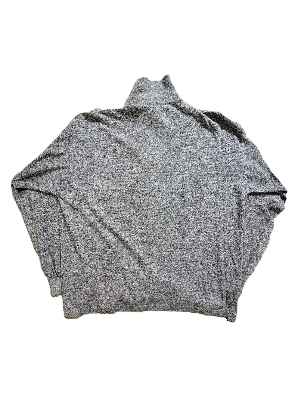 Barneys New York Men's Medium Gray Marled Knit Full Button Cardigan Sweater